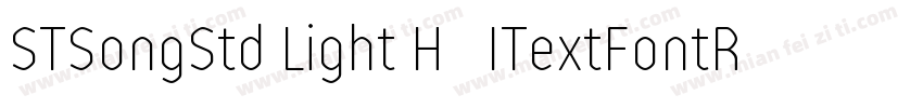 STSongStd Light H   ITextFontReso字体转换